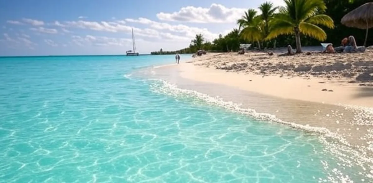 Shallow turquoise flats off Bimini, Bahamas — classic bonefishing water