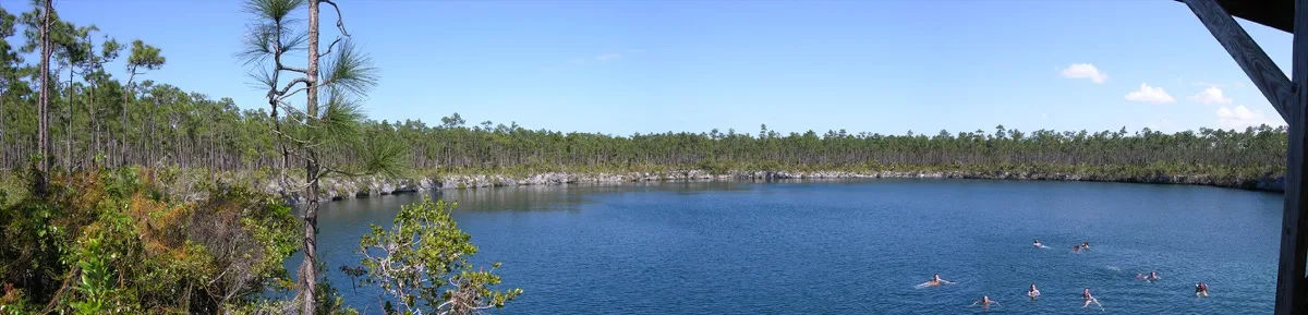 Church's Blue Hole on Andros Island, Bahamas