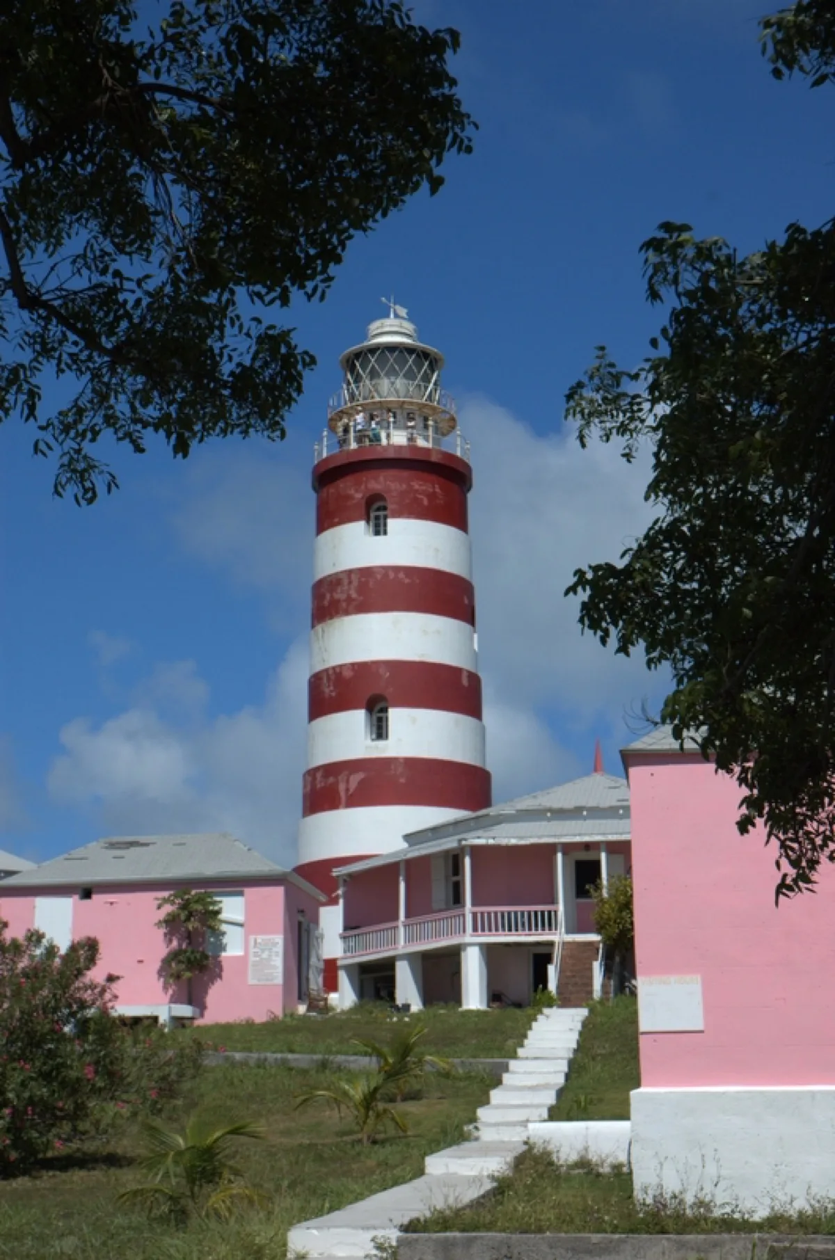 Candy-striped Elbow Reef Lighthouse in Hope Town, Abaco