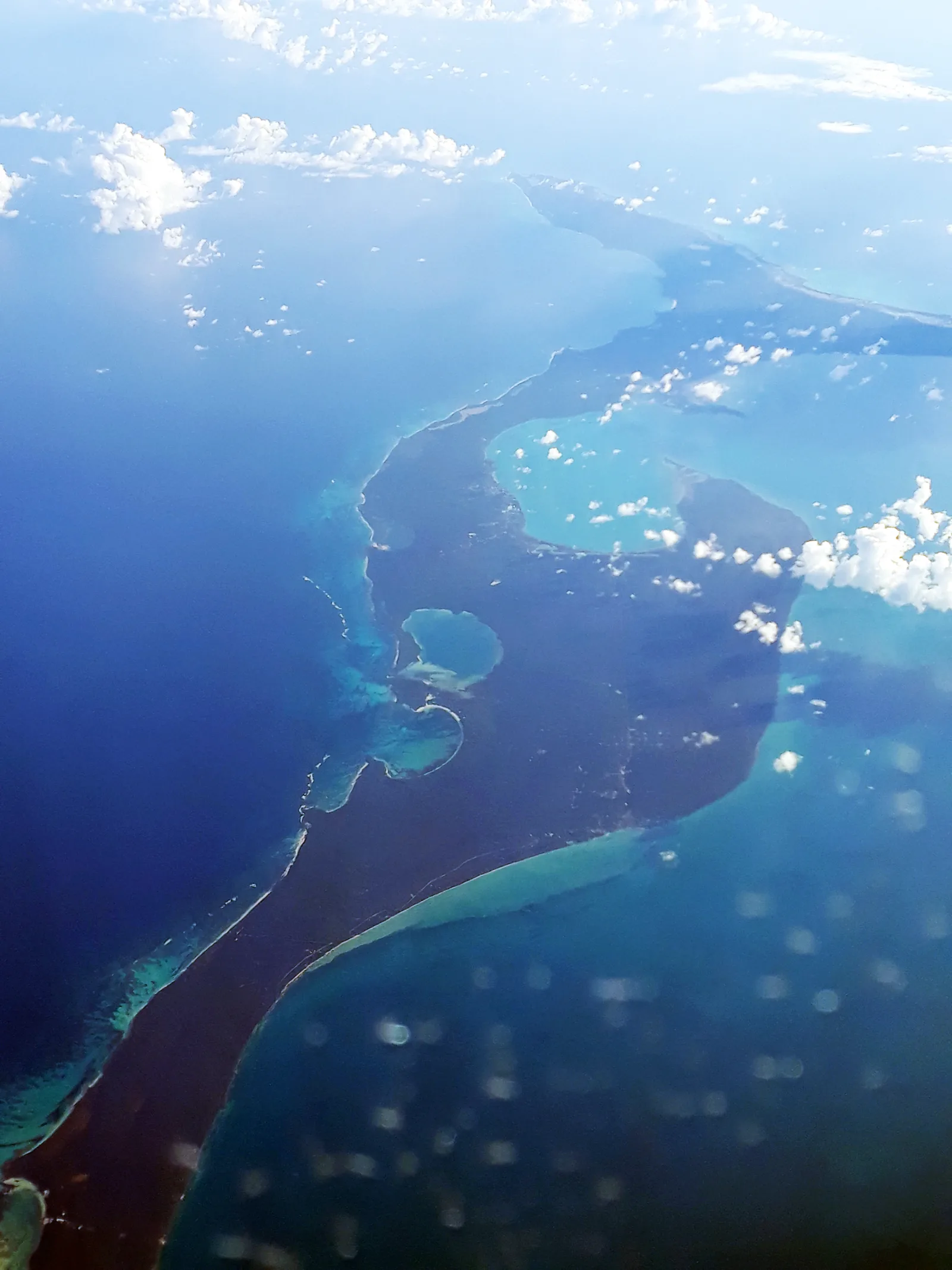 Aerial view of Eleuthera barrier island