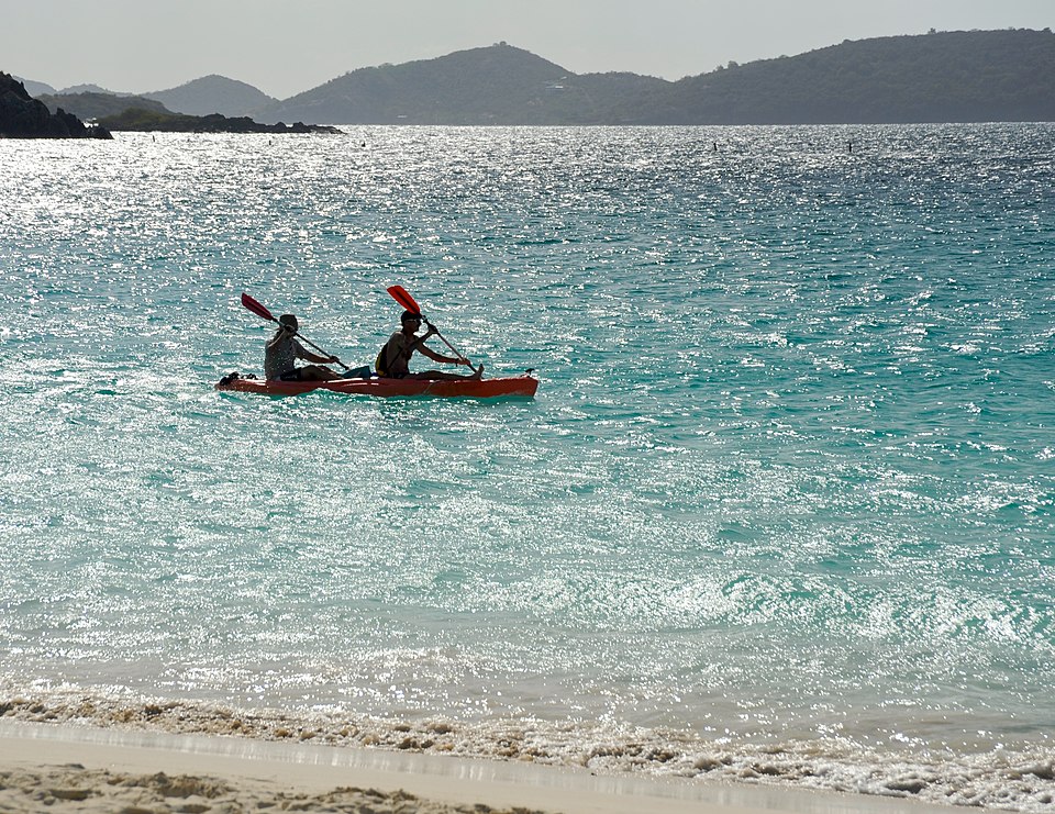 Sea kayaking in crystal-clear tropical waters