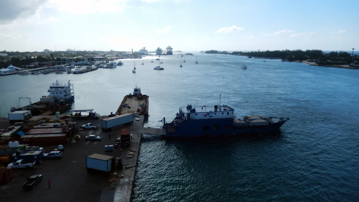 Potter's Cay dock under Paradise Island Bridge, Nassau