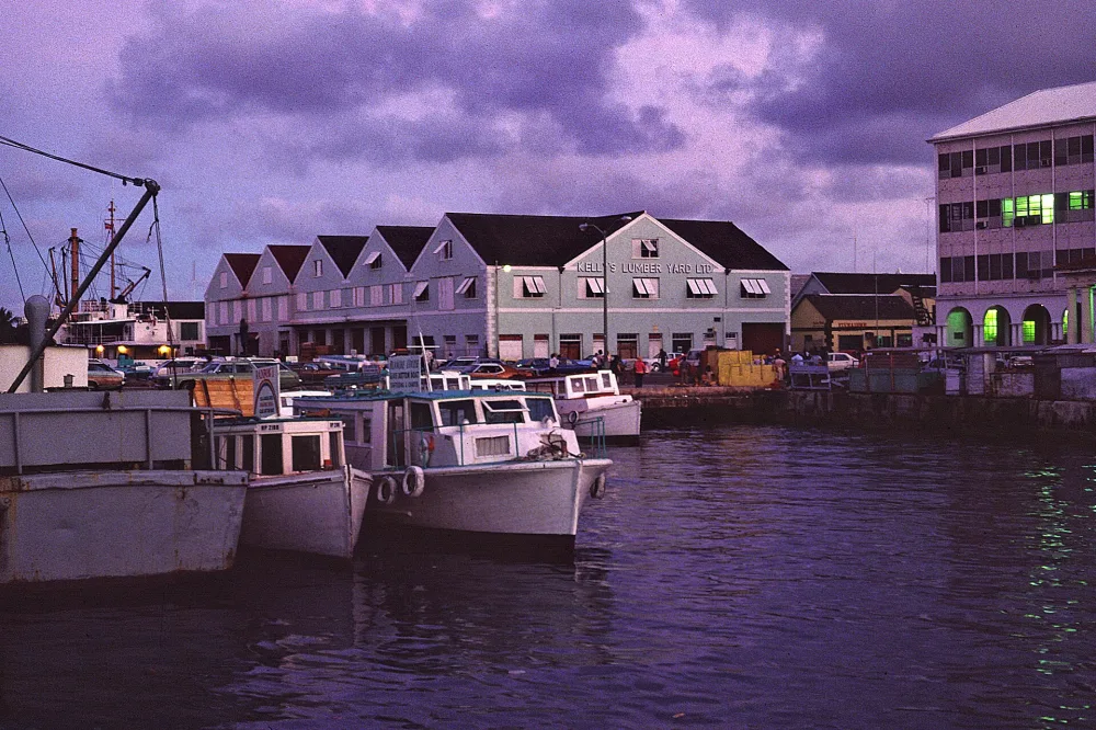 Nassau harbour, Bahamas, December 1979