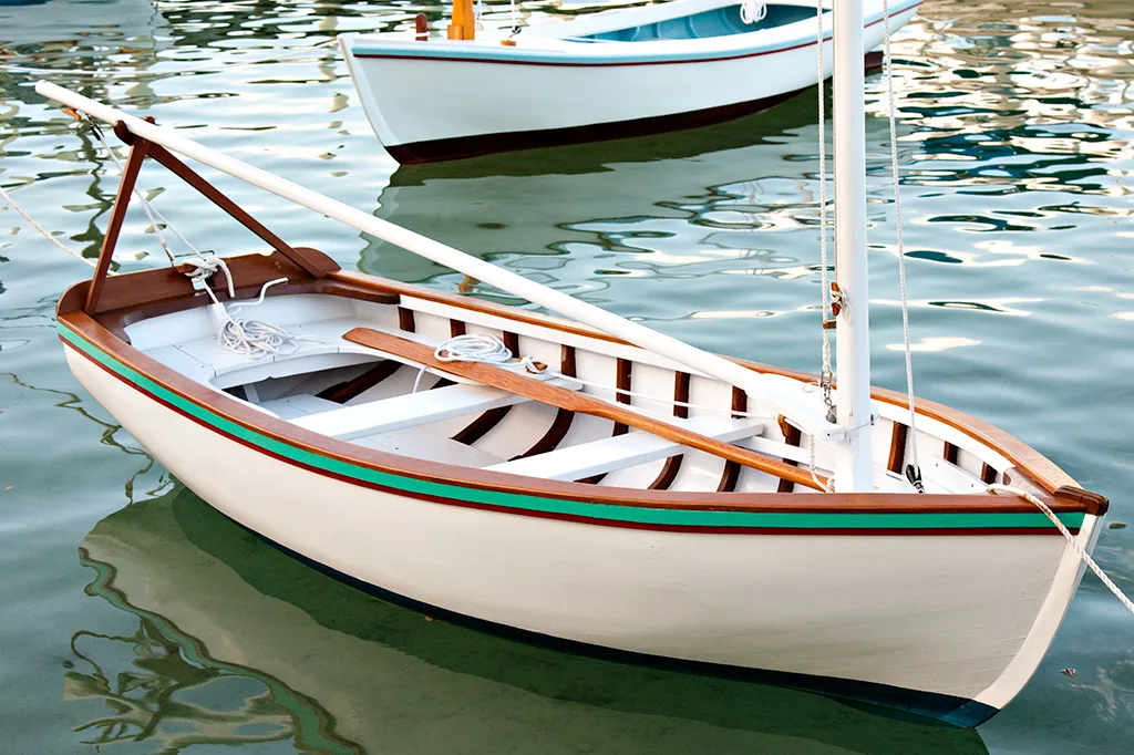 Handmade Abaco dinghies built by Joseph Albury on Man-O-War Cay
