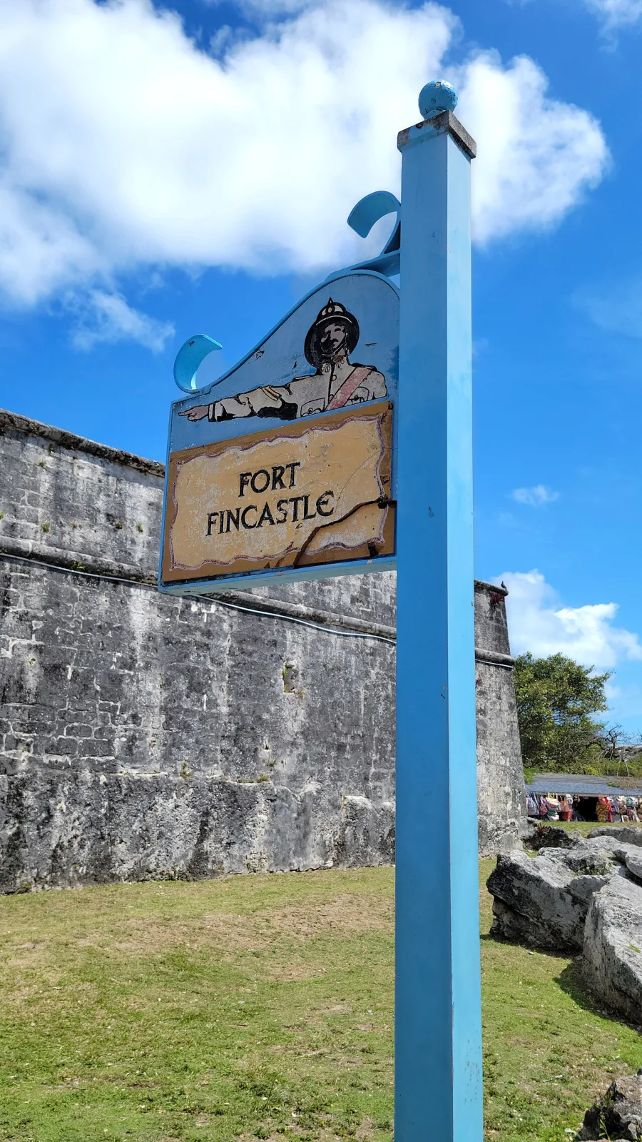 Fort Fincastle, a paddle-wheel-shaped fort above downtown Nassau, Bahamas