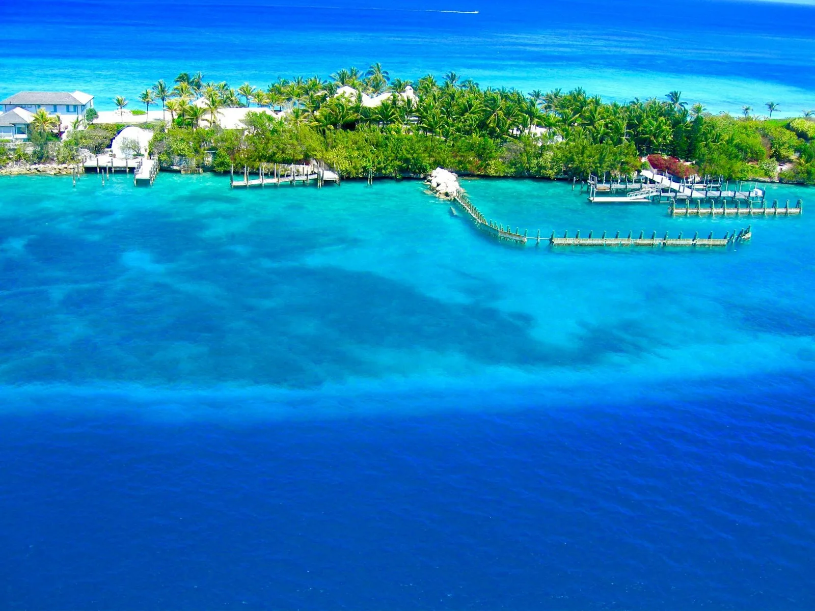 Aerial view of Nassau and Paradise Island, Bahamas